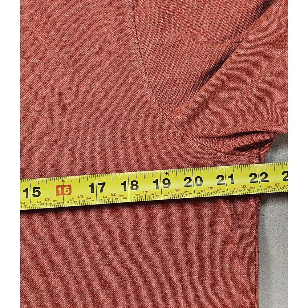 Banana Republic Polo Shirt Mens Large Coral Heather Cotton Blend Short Sleeve